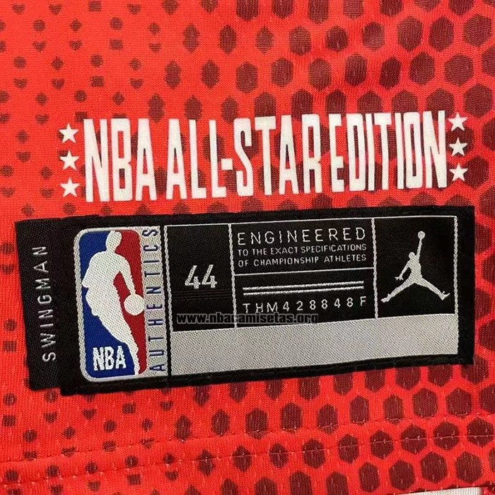 Camiseta All Star 2022 Los Angeles Lakers LeBron James NO 6 Granate.